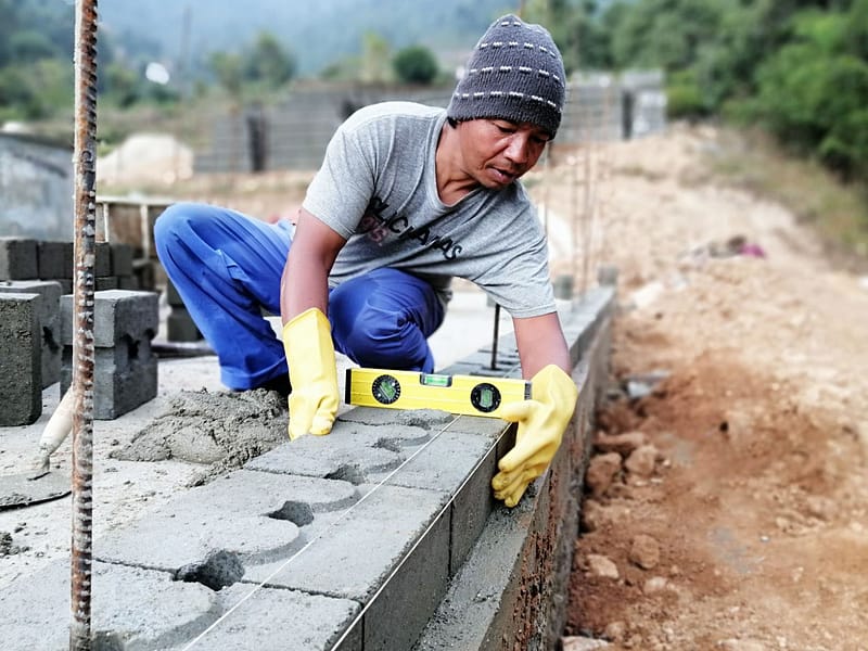 Training on use of Interlocking brick for affordable house